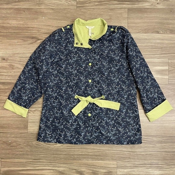 Matilda Jane Brighten the Day Navy Blue Floral Softshell Jacket - Picture 3 of 13